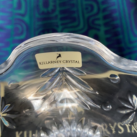 Killarney Crystal Starbright Candy Nuts Relish Bowl from Ireland NEW IN BOX - Picture 2 of 15